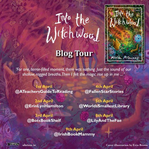 Thank you so much to @OBrienPress for including me in the blog tour for Into The Witchwood by @meabhmcdonnell! It’s a fast-paced, Middle Grade fantasy for 8+. Read more at: botsbookshelf.com/into-the-witch…