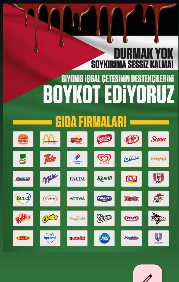BOYKOTU UNUTMUYORUZ.

GAZZE'Yİ UNUTMA UNUTTURMA.