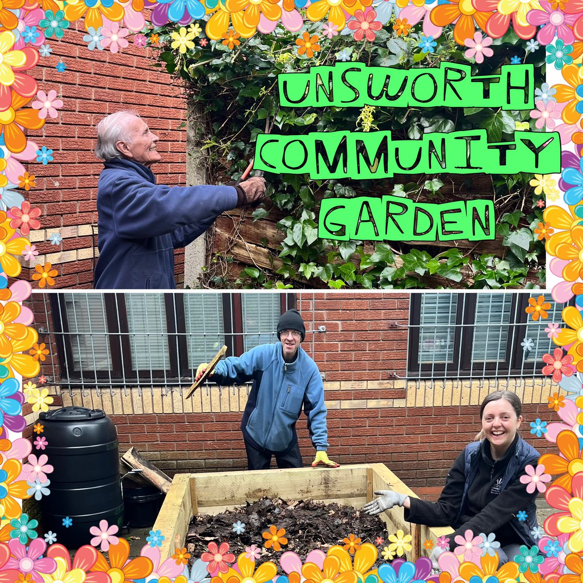 The Unsworth community garden is coming on.. we have started our vegetable patch using our own mulch from our leaf moulds #greenprescribing #unsworthcommunitygarden @myplace2gr0w @LoveUnsworth @LoveWhitefield @Bury_Gp_Fed