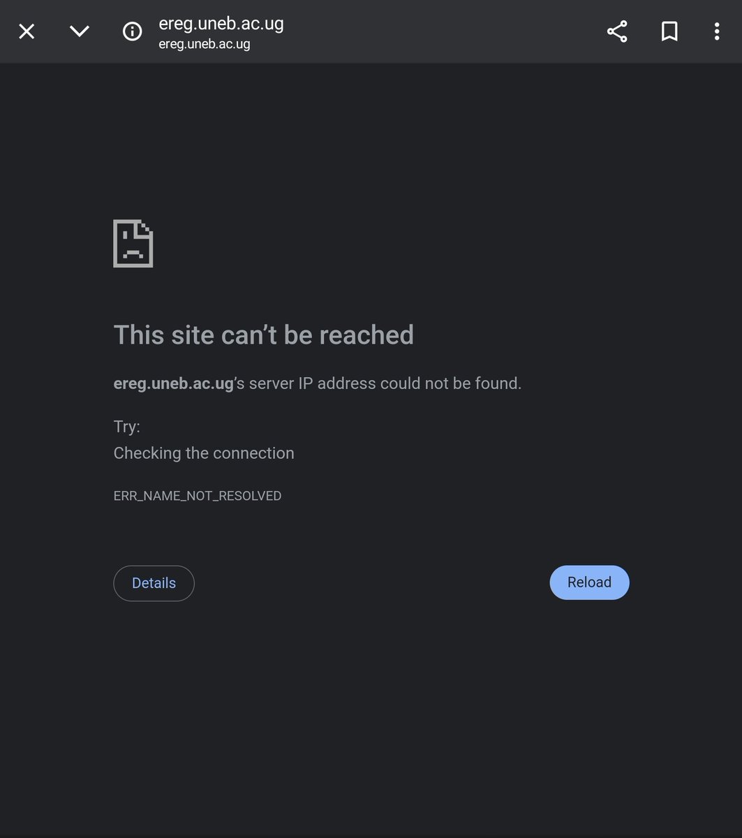 ug_blog's tweet image. Hi @UNEB_UG this is the error i get everytime i try to access your website, any solutions?