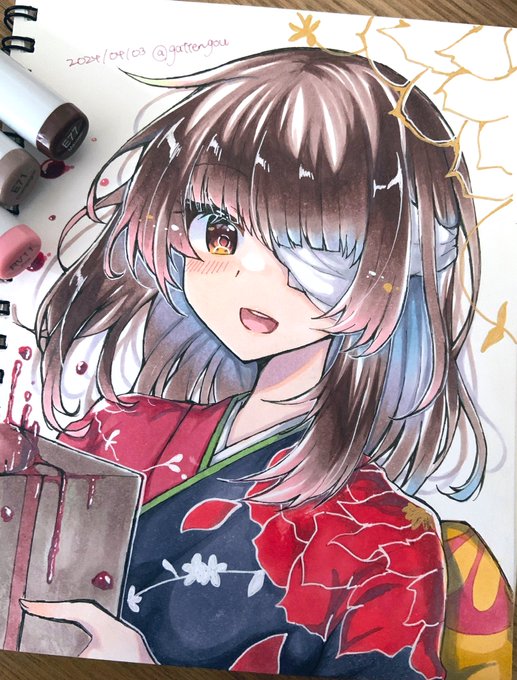 和服描きたかった 