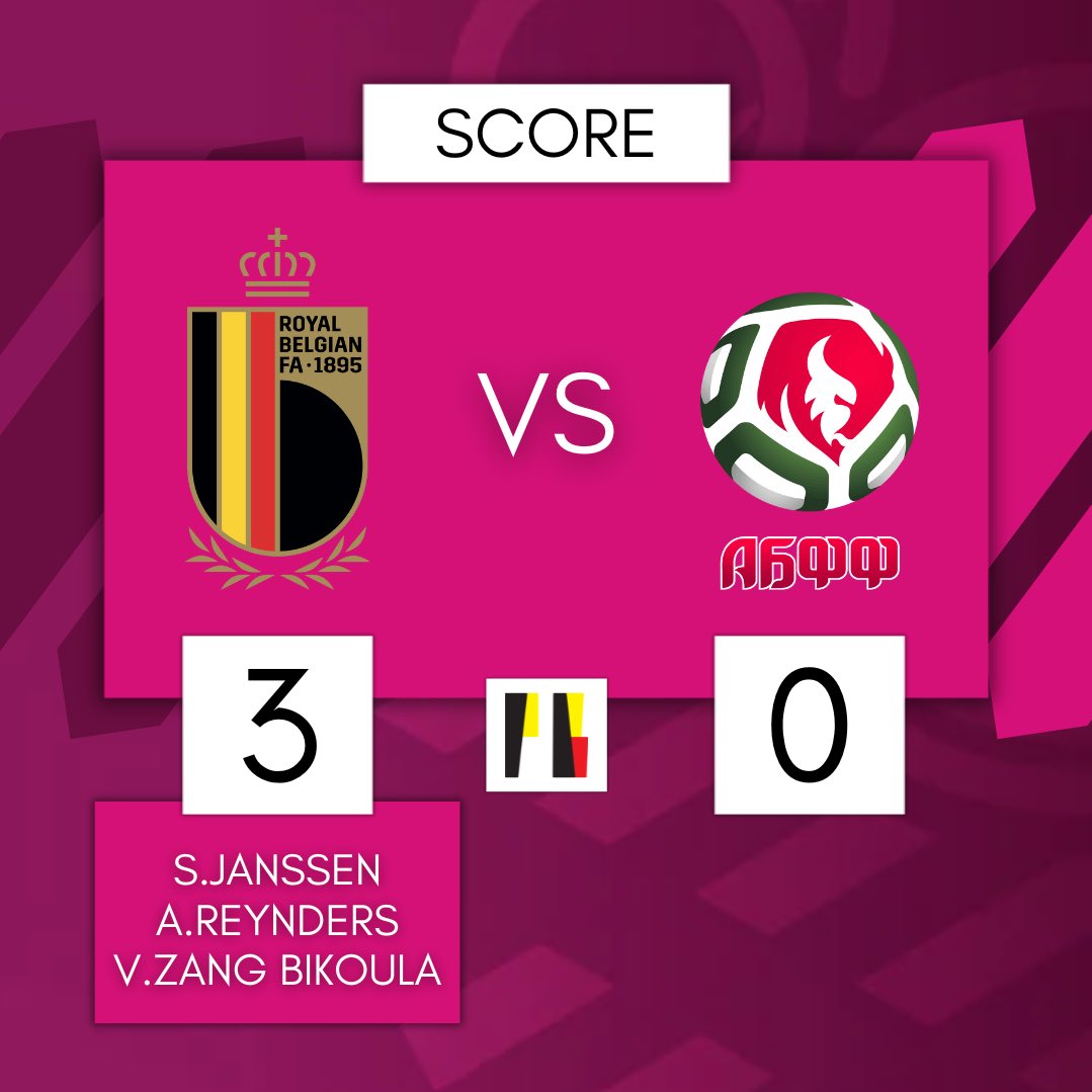 [WU19🇧🇪]
Victoire de nos WU19 pour ce premier match de groupe !!!

#BELBEL 🇧🇪🇧🇾 #U19WEURO