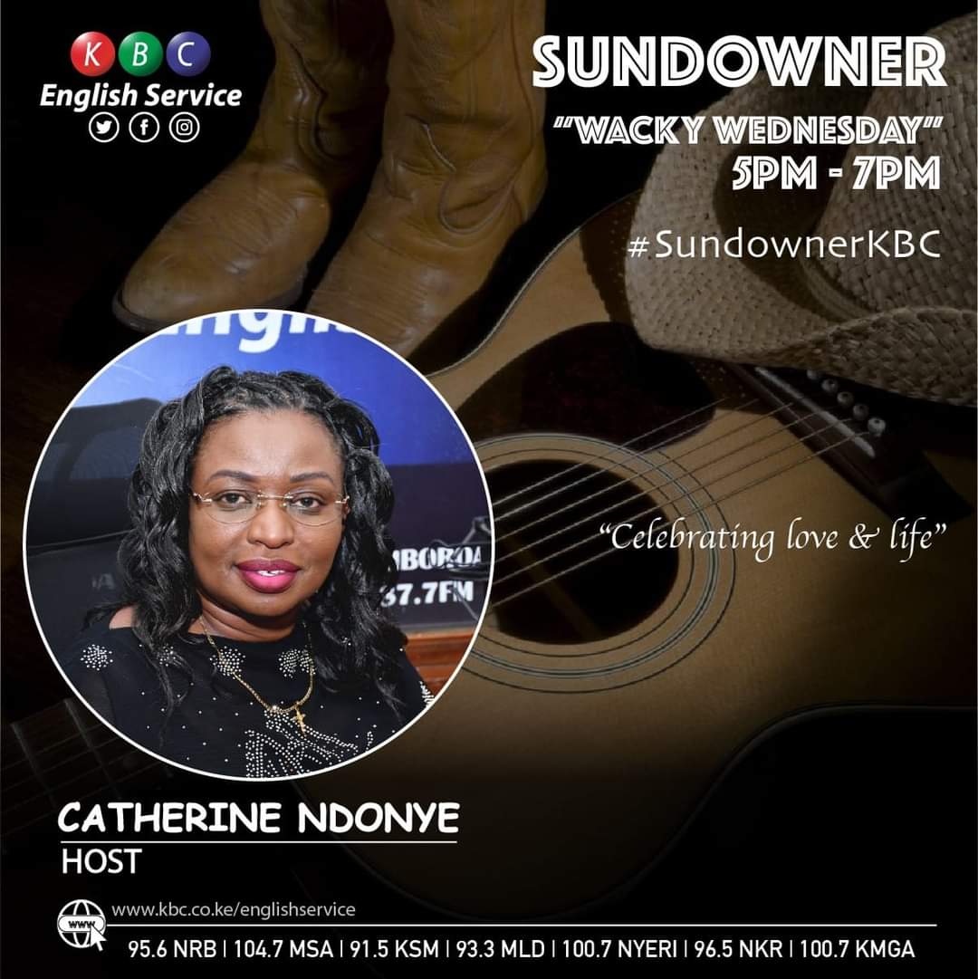 It's WEDNESDAY and its beautifully WACKY.Rrequest for your favorite song and hear it play on #SundownerKBC. Please note,the song must fit the bill. Lets go!!! LIVE: kbc.co.ke/radio/ With @CatherineNdonye