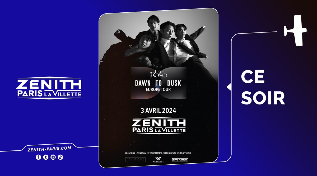 ⏲️ H O R A I R E S ⏲️ Ce soir retrouvez le groupe coréen de rock indépendant The Rose au @Zenith_Paris ✨ ➡️ 18h30 : Ouverture des portes ➡️ PAS DE PREMIÈRE PARTIE ➡️ 20h00 : The Rose Bon show 😎