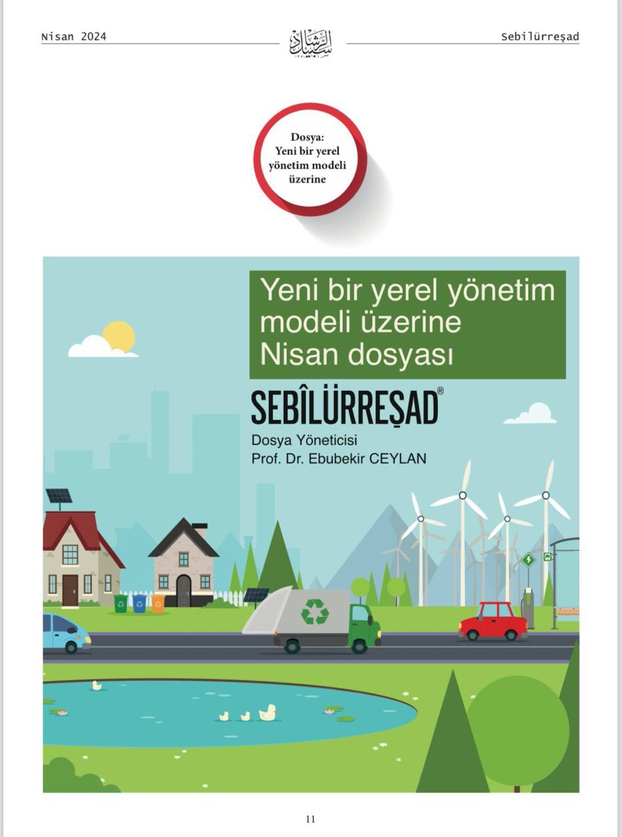 Sebilürreşad Nisan sayısında 'Yeni bir yerel Yönetim modeli üzerine' dosyasıyla çıktı. prof. Dr. Ebubekir Ceylan Hocamızın yönetiminde hazırlanan dosyada çok değerli akademisyen ve yazarların makaleleri yer aldı.