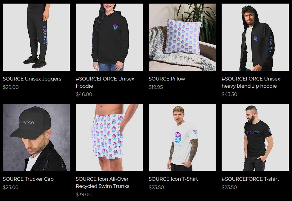 SourceProtocol_'s tweet image. We&apos;re excited to announce the launch of the official SOURCE Protocol merchandise store! Now you can rep $SOURCE with stylish apparel, accessories and more!

sourceprotocol.io/shop

#sourceForce $osmo $atom $btc $eth $bnb #cosmosEcosystem