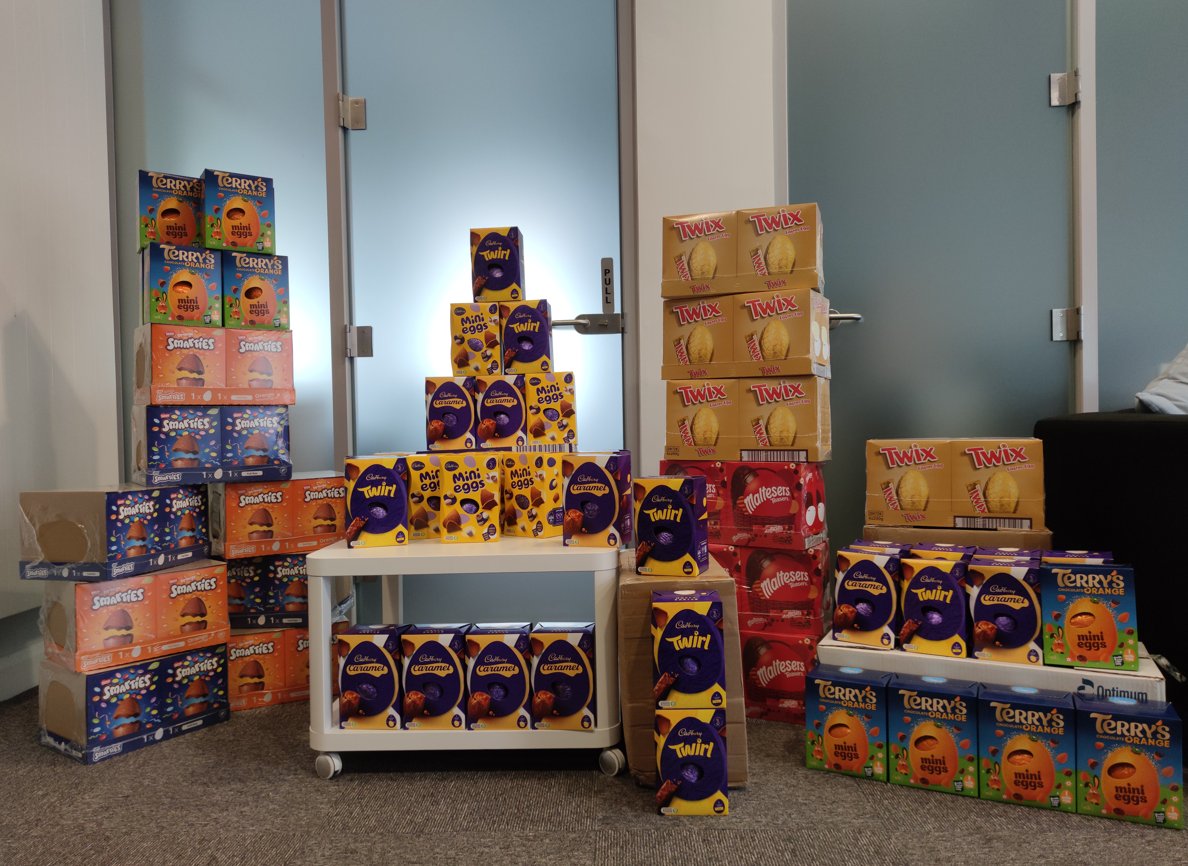 Thenue Housing (@thenuehousing) on Twitter photo As part of their community benefits, the <a href="/McConnell_Group/">McConnell Group</a> provided £400 worth of Easter Eggs that were given out to our communities in Glasgow over the Easter Weekend. You can see myself and our colleague at McConnell’s beautifully posed in-front of a small mountain of chocolate! As part of their community benefits, the <a href="/McConnell_Group/">McConnell Group</a> provided £400 worth of Easter Eggs that were given out to our communities in Glasgow over the Easter Weekend. You can see myself and our colleague at McConnell’s beautifully posed in-front of a small mountain of chocolate!
