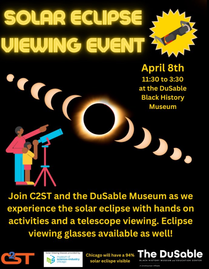 Celebrate the solar eclipse at the Du! Join us as we experience the magnificent occurrence with hands-on activities and a telescope viewing.
