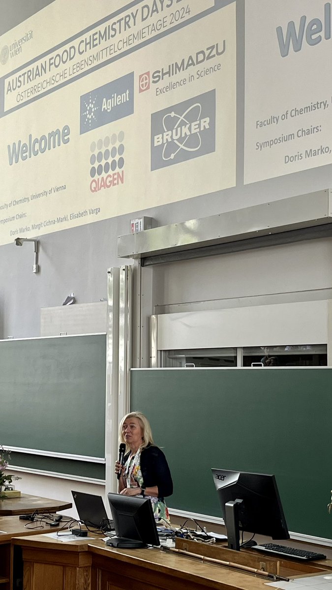 Österreichische Chemische Gesellschaft (GÖCH) (@at_chemsociety) on Twitter photo We have started! Opening ceremony of the Austrian Food Chemistry Days 2024!
Doris Marko from <a href="/univienna/">Universität Wien</a> welcomes all participants!
Thanks to our sponsors <a href="/Agilent/">Agilent Technologies</a> <a href="/QIAGEN/">QIAGEN</a> @ShimadzuEurope <a href="/bruker/">Bruker</a>
Enjoy three busy days full of scientific talks and posters! 👍👋 We have started! Opening ceremony of the Austrian Food Chemistry Days 2024!
Doris Marko from <a href="/univienna/">Universität Wien</a> welcomes all participants!
Thanks to our sponsors <a href="/Agilent/">Agilent Technologies</a> <a href="/QIAGEN/">QIAGEN</a> @ShimadzuEurope <a href="/bruker/">Bruker</a>
Enjoy three busy days full of scientific talks and posters! 👍👋