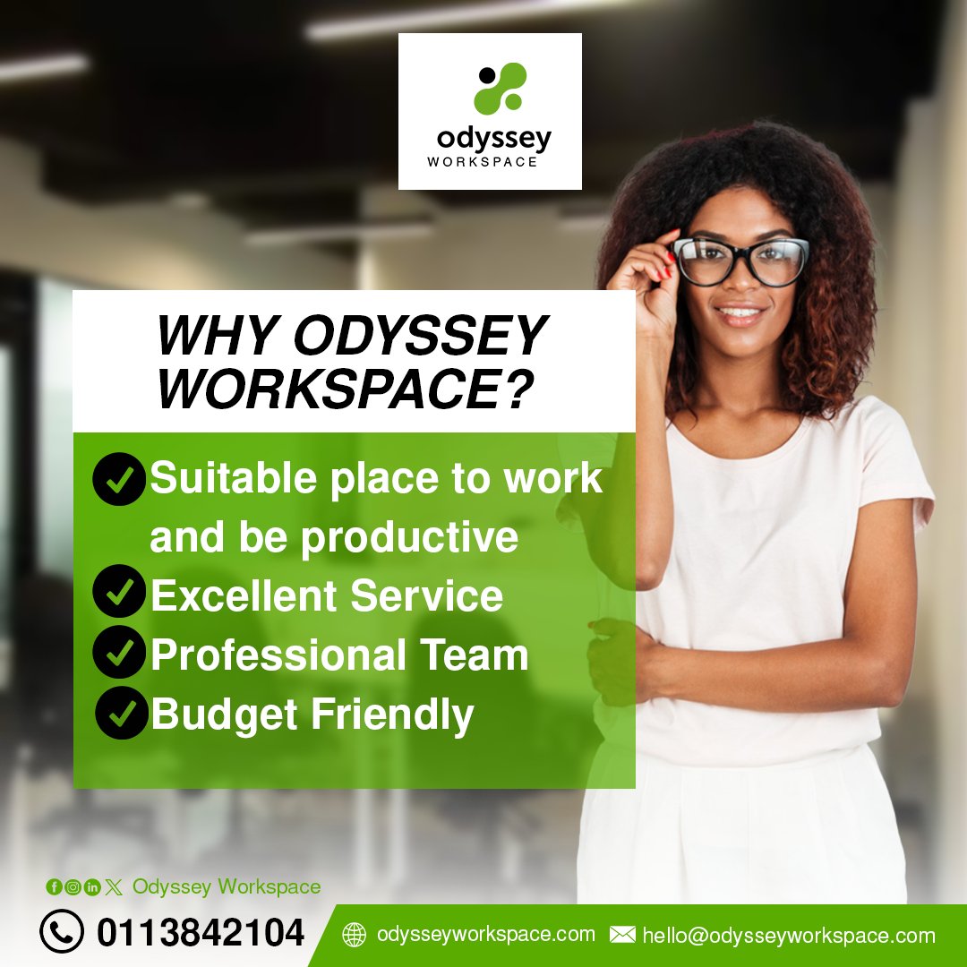 Why choose Odyssey Workspace? Because we offer more than just a place to work – we provide a community of innovation, collaboration, and support. Join us and experience the difference today!

 #OdysseyWorkspace #WorkplaceCommunity #InnovationHub #CollaborativeSpace #JoinUs