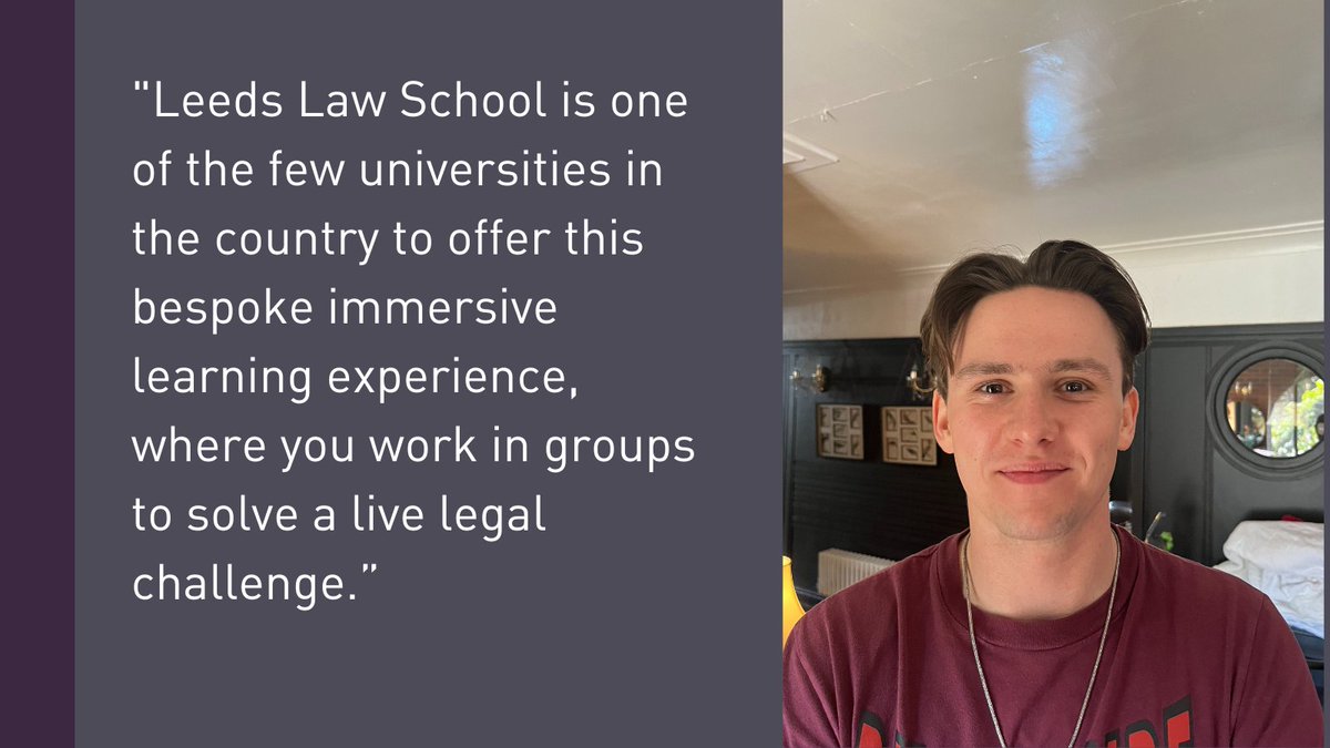 “Think of it as the law version of an escape room!” One of the highlights of Will Clark’s law degree at Leeds Beckett was the immersive learning experience on the Client Care module. Find out more about Will’s top five memories of Law School 👇 leedsbeckett.ac.uk/william-clark-…
