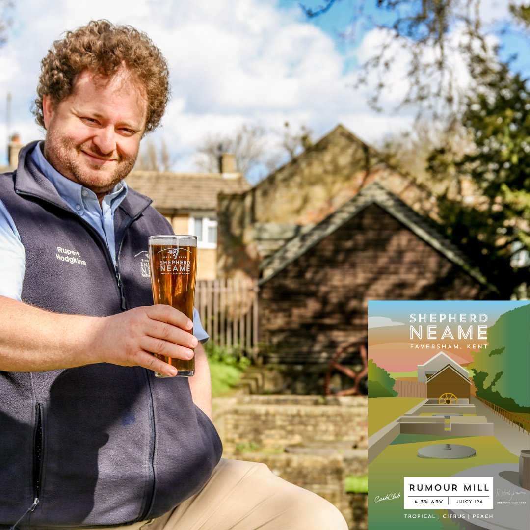 Our new Cask Club beer Rumour Mill (4.3% ABV) is a juicy IPA with 4 types of hops combining for a complex fruity flavour with citrus & pine notes. And a name inspired by Chart Gunpowder Mills, Faversham. Pictured: Brewing Manager Rupert Hodgkins. Details: snea.me/RumourMill