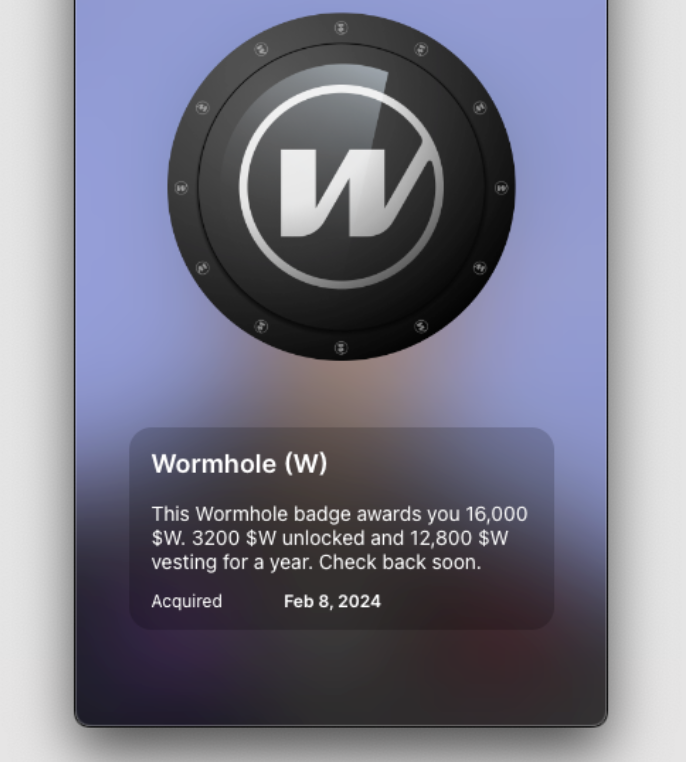 DegenerateNews's tweet image. NEW: $W (@wormhole) ALLOCATION PER @MadLads WITH A "W" BADGE IS CURRENTLY WORTH ~$25.7K (~$5.2K UNLOCKED) ON @WhalesMarket PRE-MARKET TRADING - 15 MINS AWAY FROM $W CLAIM