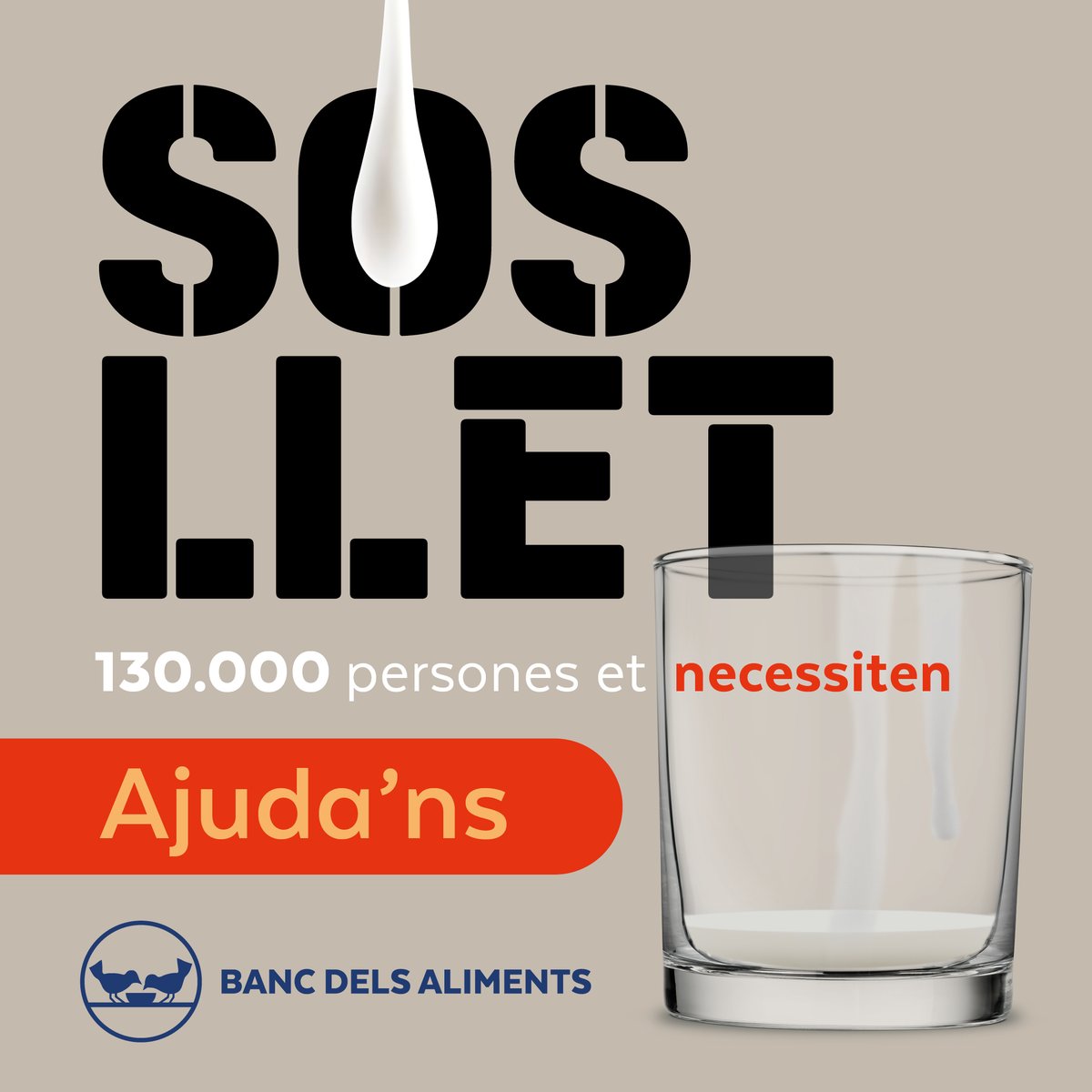 Gràcies a la vostra generositat, hem superat les 500 donacions a la nostra campanya #SOSLLET! Continuem per garantir les entregues setmanals de llet a més de 130.000 persones. Cada donació compta! dona.bancdelsaliments.org/ca/sos_llet #sosllet #bancdelsaliments #barcelona #llet…