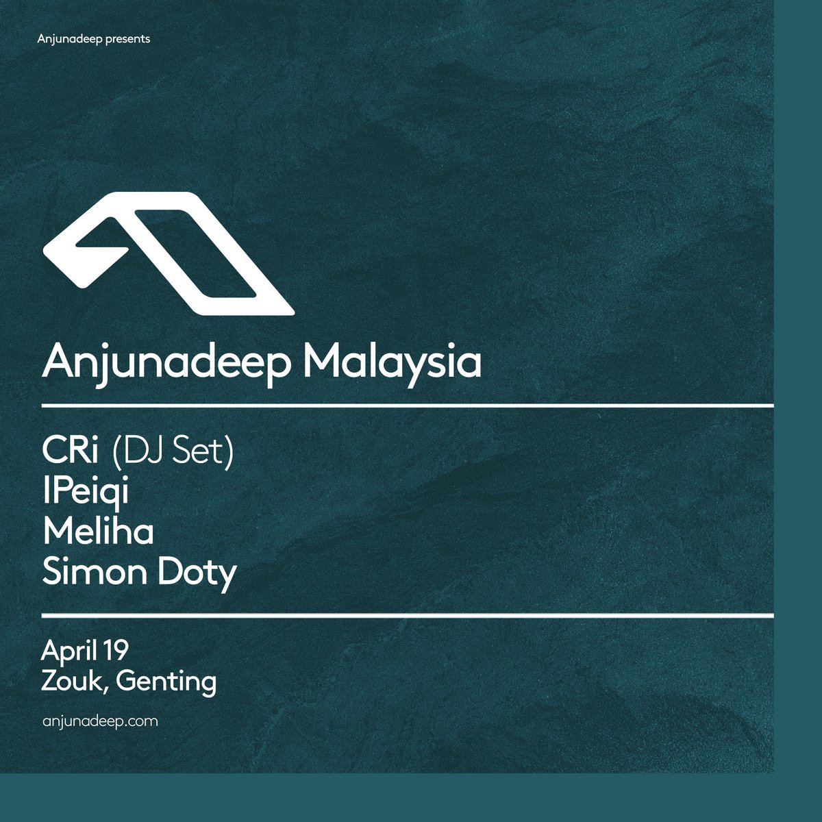 Malaysia, are you ready? 🇲🇾 We’ll be landing at Zouk, Genting on April 19 with a star-studded lineup in tow! Joined by CRi, IPeiqi, Meliha and Simon Doty, we’re excited to spend our first time in Malaysia grooving the night away… Tickets available now: anjunadeep.co/malay24.otw