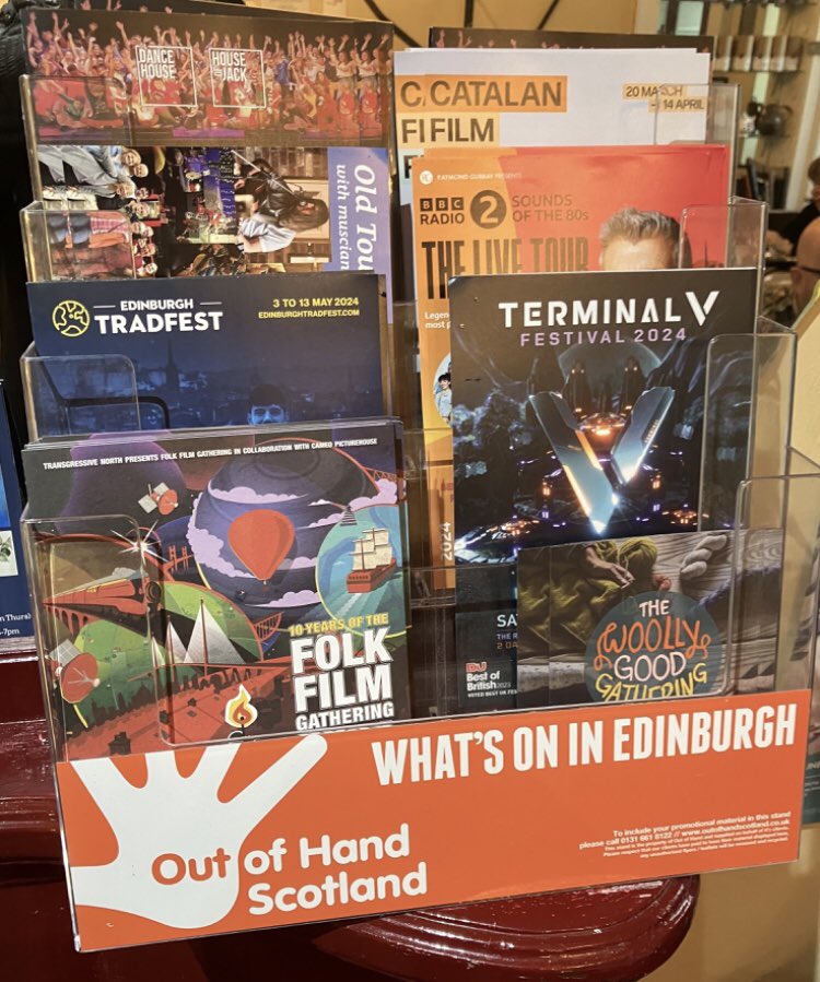 OutofHandScot's tweet photo. #print #flyers #distribution #flyerdistribution #brandedracks @TerminalVFest returns 2024 💥 10thEdition #Scotland's biggest #electronic #music festival Sat 13 + Sun 14 April!  80+ International acts 6stages 20,000 people per day https://t.co/T8gsfGiCwP @HighlandCentre #Edinburgh https://t.co/vBUhgPQHmF