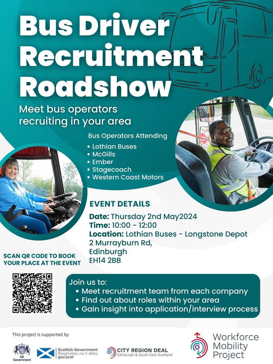 Considering a career as a bus driver, or perhaps you're exploring a career change? 🚍 Join this event on 2nd May to learn more! You'll have the chance to speak directly with hiring managers and discover the current vacancies available. ➡️ Sign up here: eventbrite.co.uk/e/bus-driver-r…