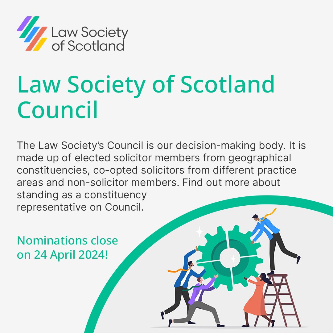 Interested in shaping the work of the Law Society? 📣 Nominations to join our governing Council are now open! Find out more about how you can stand for Council to represent solicitors in your area - the deadline for nominations is 24 April➡️ bit.ly/3J1wh5V