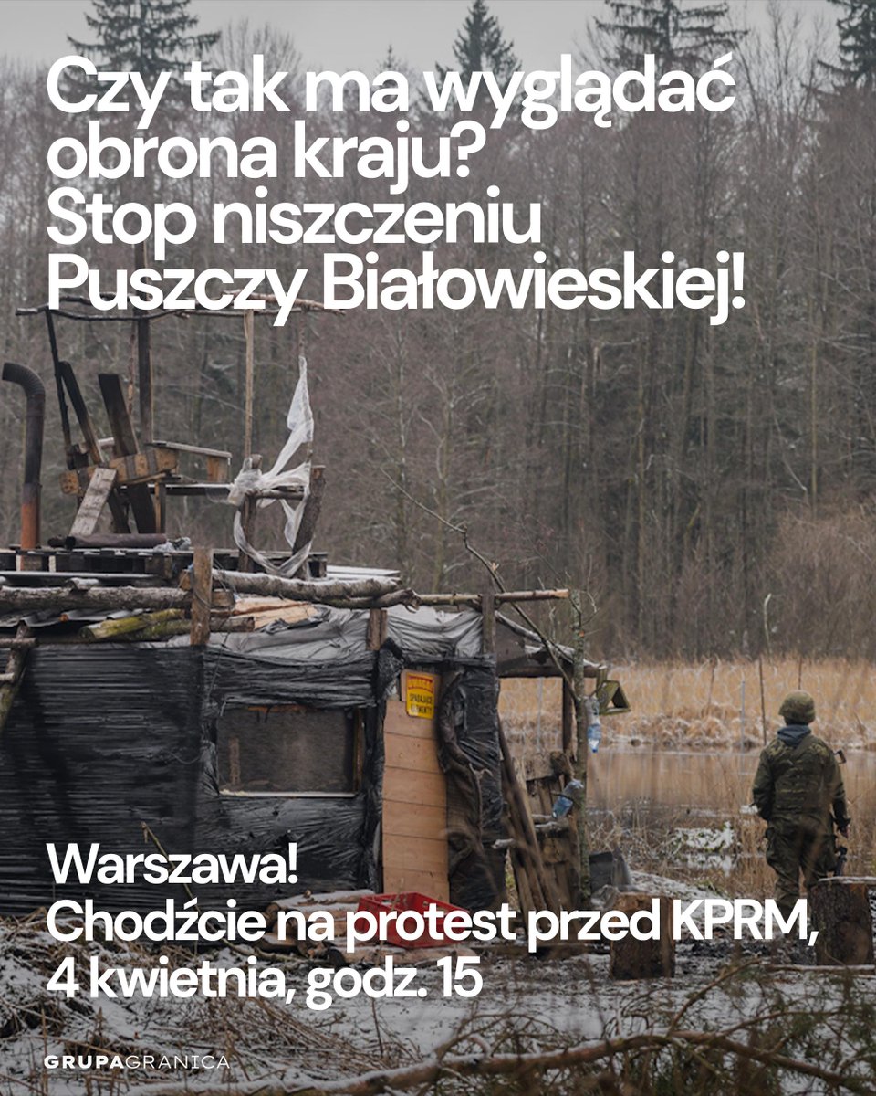 W imieniu naszych przyjaciółek i przyjaciół z inicjatywy @niedlamuru zapraszamy na protest przeciwko niszczeniu Puszczy Białowieskiej przez rząd @donaldtusk i #koalicjawywózkowa. Więcej: facebook.com/events/s/nie-n…