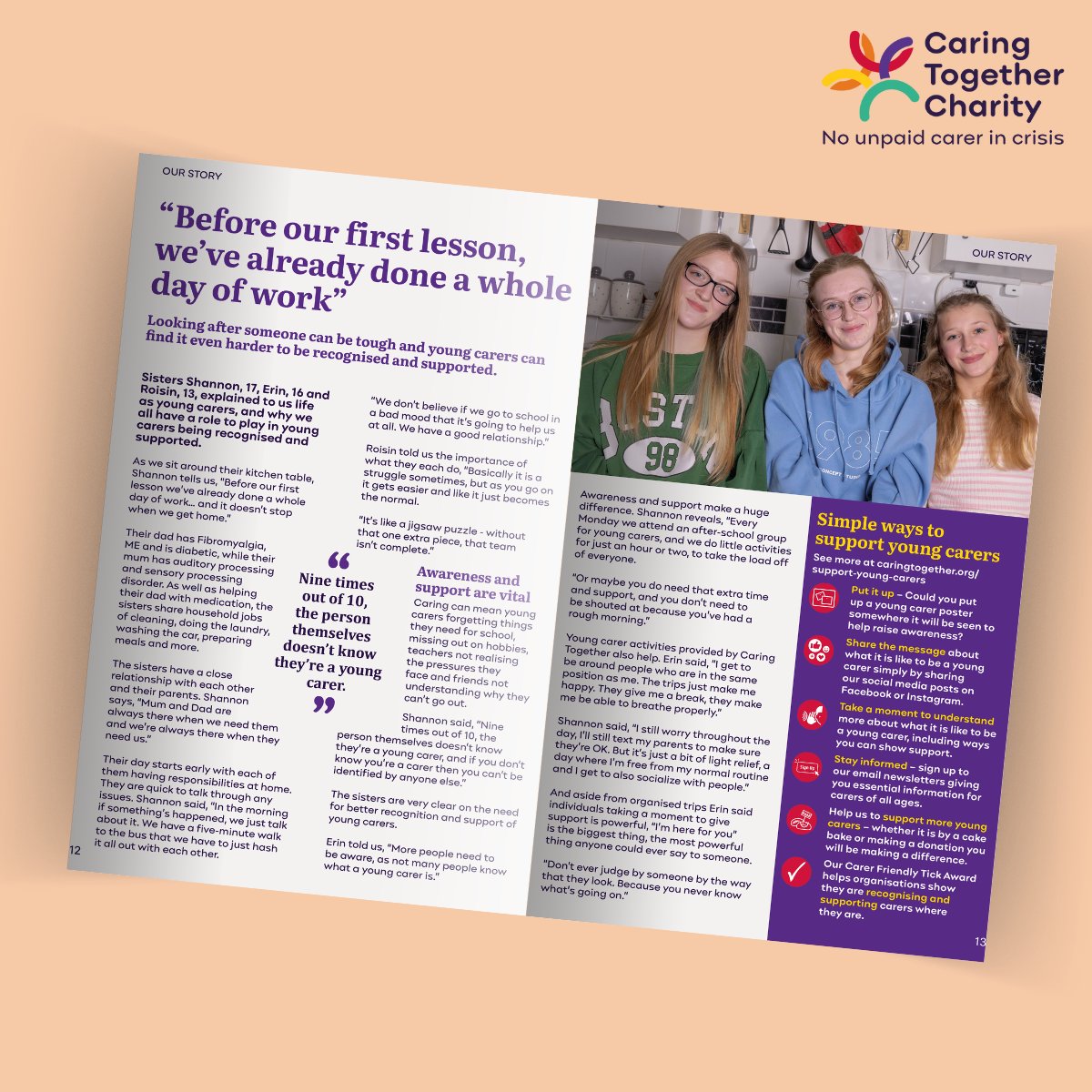 The latest issue of Caring magazine includes hugely powerful and personal stories of caring, as well as advice and information to help you in looking after someone. Whoever you care for, we hope it is helpful to you. caringtogether.org/caring-magazin…