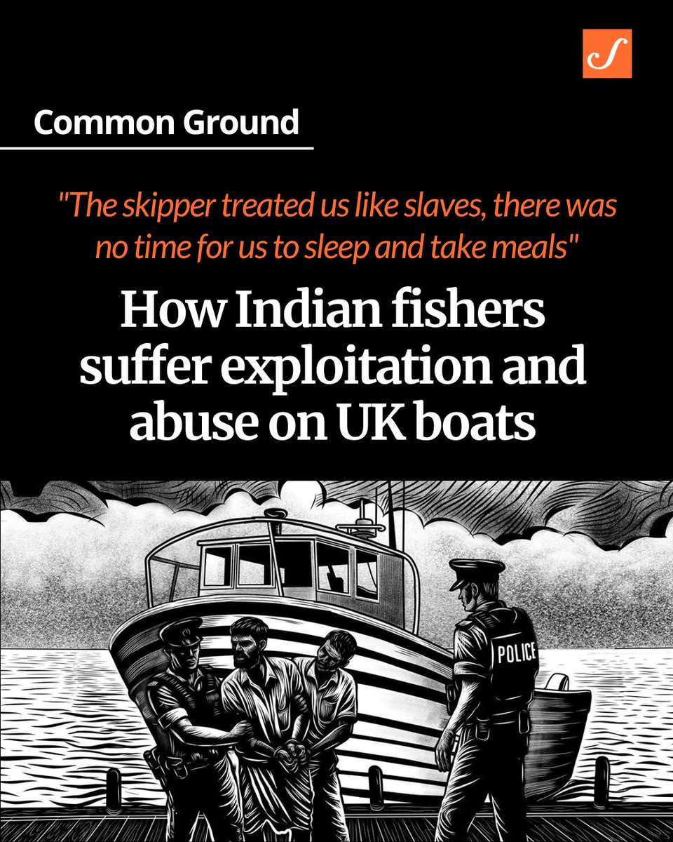 “We used to do dredging, gear work, and collect scallops. From fuelling the vessel to filling water, everything had to be managed.”

scroll.in/article/106600…

For #CommonGround this week, Imraan Muzaffar and @AliyaBashir traced the journeys of Indian fishers and their struggles.
