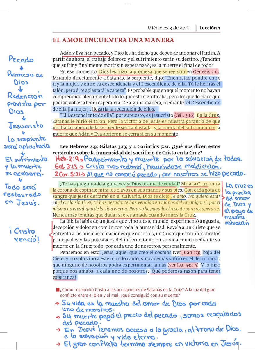 #LESAdv/miércoles
EL AMOR ENCUENTRA UNA MANERA
🔸Con cada gota de sangre que Jesús derramó, Dios te dice: TE AMO. No quiero estar en el Cielo sin ti. Sí, tú has pecado; te has vendido al del Enemigo; sí, por ti mismo no eres digno. Pero yo he pagado el rescate para recuperarte.