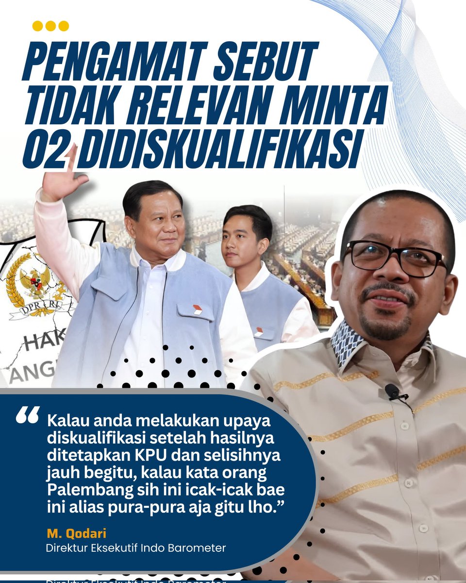 Selisihnya cukup besar loh, menurut beberapa pengamat meminta didiskualifikasi itu hal mustahil sekali.
#GugatanMustahil