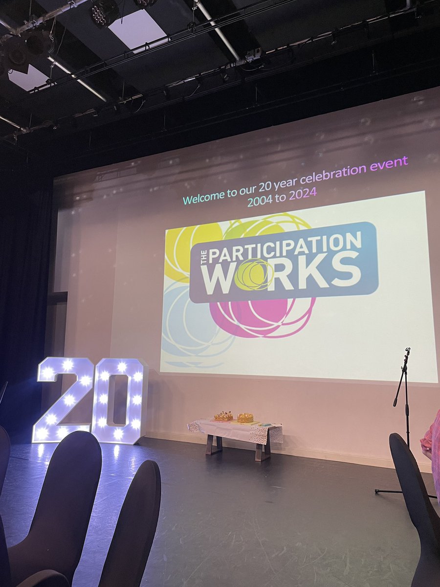 Celebrating 20 years of @ParticipationNW today at Burnley Youth Theatre👏