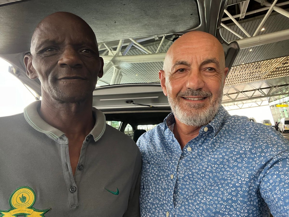 MikeMakaab's tweet photo. Wonderful to meet a legend who played against me when I coached Pirates and played for me at Manning Rangers, Lucky Molefe…what a footballer! https://t.co/O169mQ5WEh