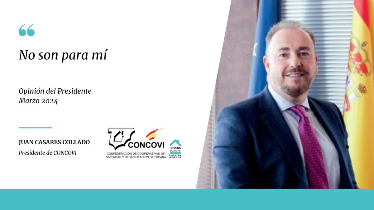 FCVCAM's tweet photo. "𝗡𝗼 𝘀𝗼𝗻 𝗽𝗮𝗿𝗮 𝗺𝗶"
🗣️ @CasaresCollado, Pres. de @CONCOVI_Espana y la #FCVCAM, compara en su columna de opinión la "Carta" que anualmente se hace a los Reyes Magos con la que ha escrito a los dirigentes europeos por medio de @HousingEurope
https://t.co/4Dsr655w34 https://t.co/JSMNIEENy3