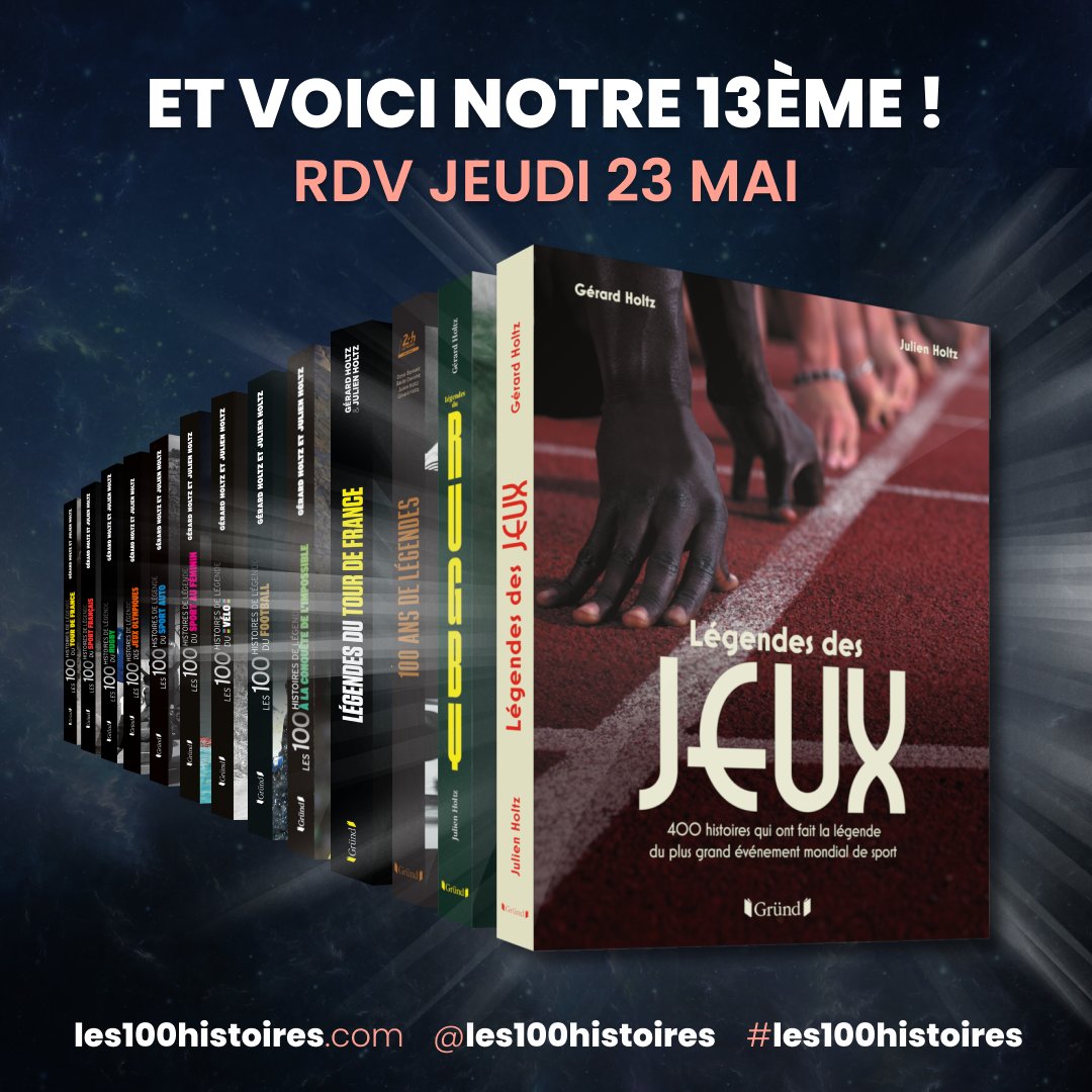 [NEWS] Et voici notre 13e beau livre co-écrit avec mon père #gerardholtz : "Légendes des Jeux", 200 pages et 400 histoires qui ont fait la légende des #JeuxOlympiques. RDV le 23 mai !
#Bestseller #Olympics #Paris2024 #livre #Sport <a href="/editionsgrund/">Editions Gründ</a> <a href="/les100histoires/">Les 100 Histoires de Légende - la collection</a>