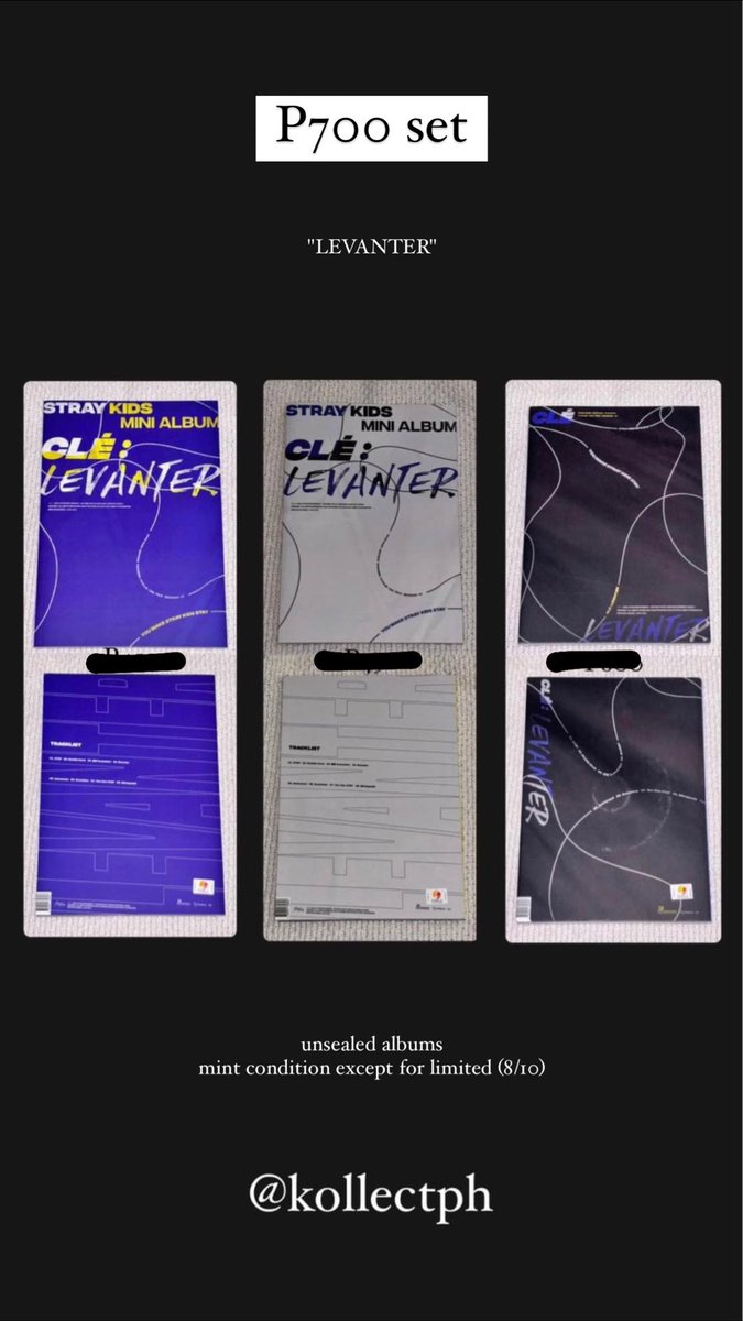 kollectph's tweet photo. wts / lfb unsealed stray kids albums

⧼ sold as album version set (no pc included)
⧼ prio buying more

⧽ prices and details in the photos
⧽ dm me for more info

mod: j&amp;t | mop: gcash

🔖 i am not i am you miroh levanter stray kids skz https://t.co/UPGjQOStkY