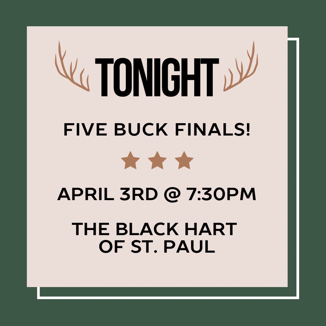 TONIGHT!! Come watch as our competitors leave their h(e)arts on the stag(e). This show is sure to be electrifying! @BlackHartSTP @ 7:30pm // $5 suggested // questions? Send us an email or a DM BuckSlam? Heard that! #twincitiesart #poetryslam #buckslam #spokenword #poetry