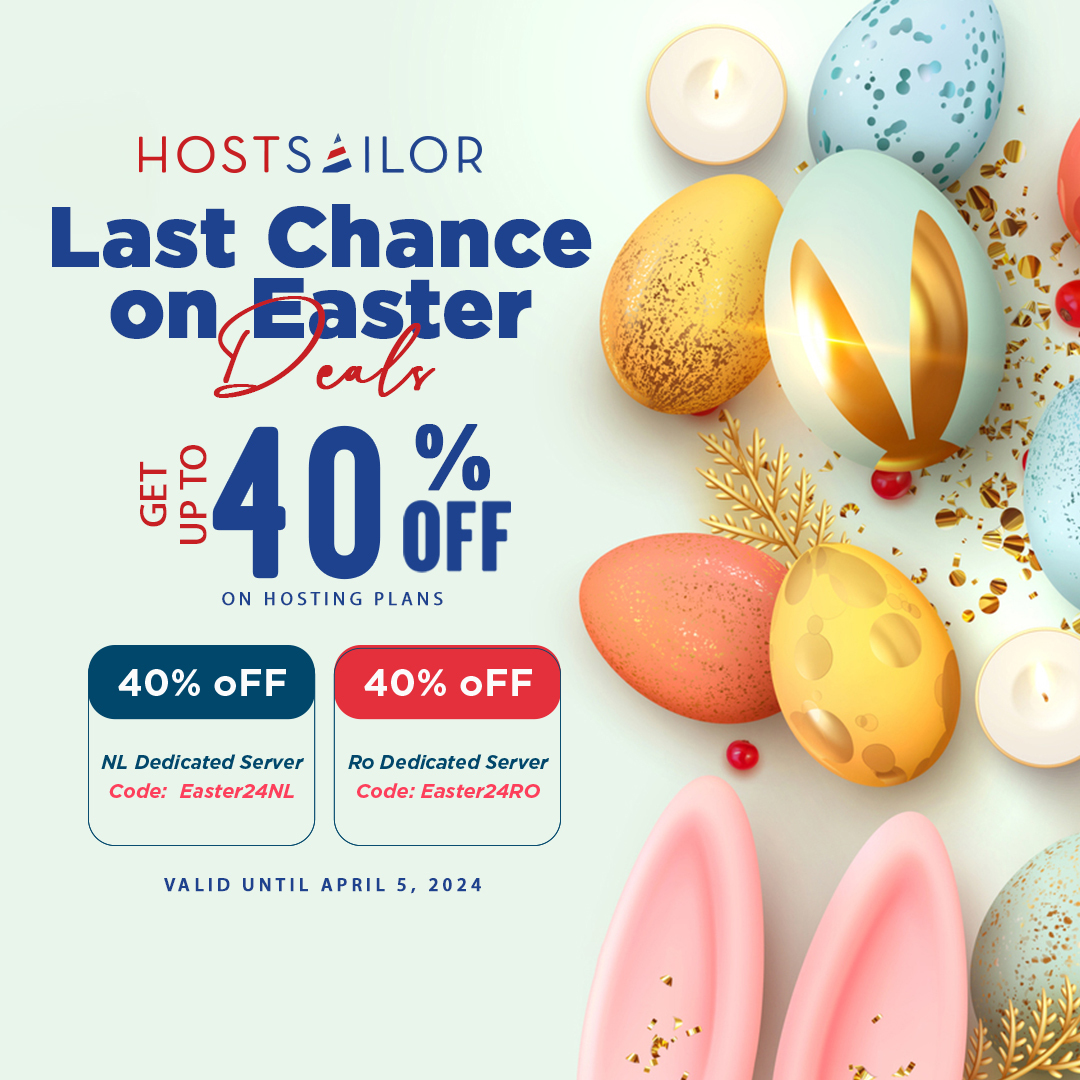 HostSailor's tweet photo. Last chance to get up to 40% off on our hosting plans.
For a discounted rate on our RO dedicated server, hurry to https://t.co/sPA7kjxVD8 and grab the deal before it's gone.
Looking for a deal on NL dedicated servers? Visit https://t.co/iNb166caOo to secure your discount today. https://t.co/N4tuu0wGEk
