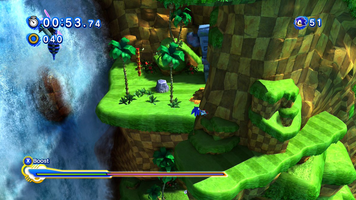 rubensantos7895's tweet image. i was playing Sonic Generations with mods and etc and i got onto a spot in Green Hill Zone Act 2 (near beginning hill) that nobody is suppose to go and it has Sliding collision as in you can slide in the wall like Spider-Man.
#SonicGenerations #Glitches #tcrf possible leftover??