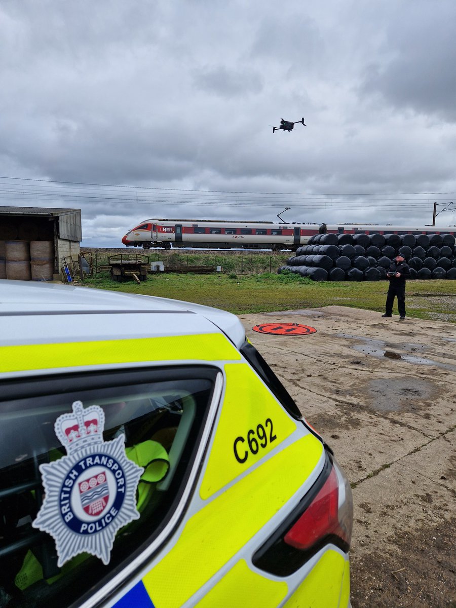 Doncaster Disruption Tasking Team are out and about during the school holidays using the drone to check the railway, and deter youth trespass incidents. #wegeteverywhere