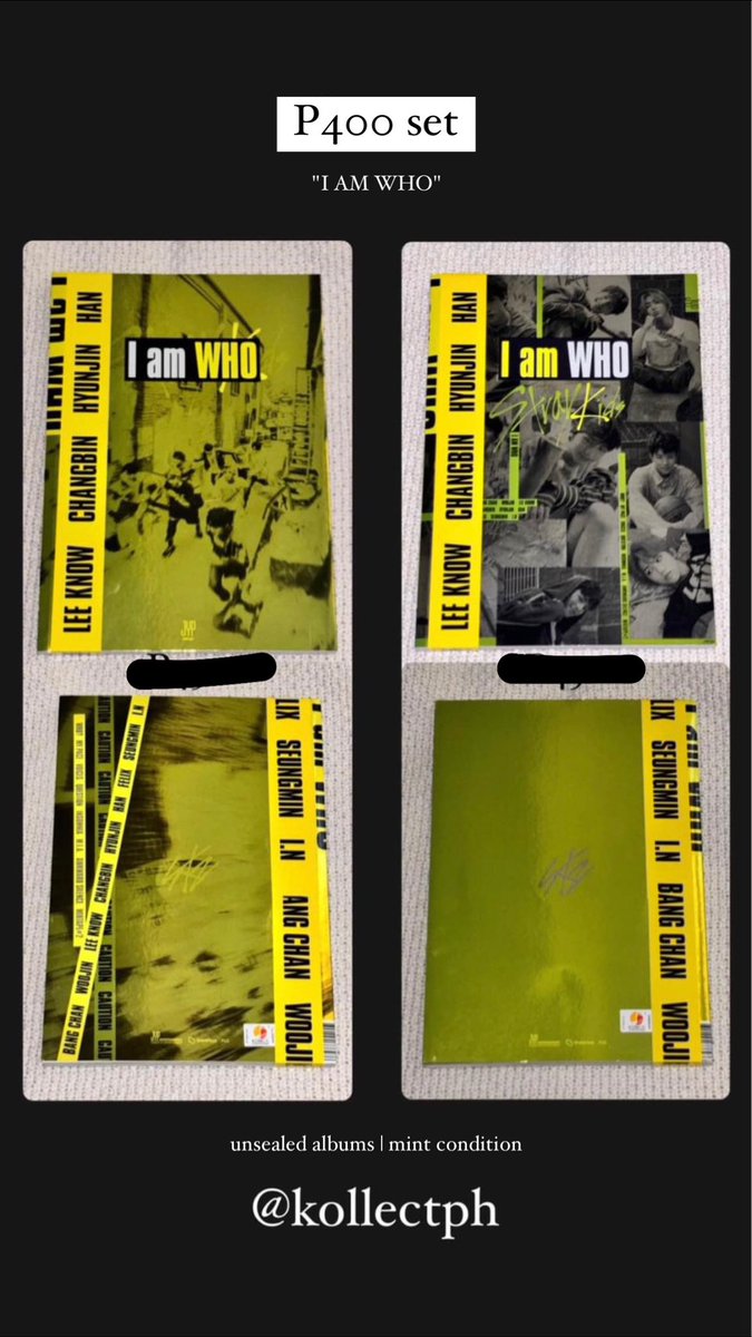 kollectph's tweet photo. wts / lfb unsealed stray kids albums

⧼ sold as album version set (no pc included)
⧼ prio buying more

⧽ prices and details in the photos
⧽ dm me for more info

mod: j&amp;t | mop: gcash

🔖 i am who yellow wood noeasy go live in life oddinary stray kids skz https://t.co/SdQJFJTfJN
