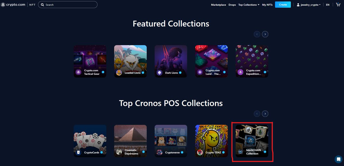 Glad to have blockCHAIN NFT Collection featured today at <a href="/cryptocomnft/">Crypto.com NFT</a> website: crypto.com/nft/collection…

#jewelrycryptoart #cryptoart #jewelryart #nft #nftart #nftartwork #blockchain #cryptocom #cryptocomnft #cro #crofam #crofamily #cronos #cronoschain #jewelrydesign