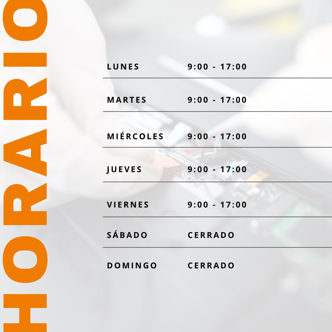 ASLE_Novatec's tweet image. Estimados clientes, les informamos que a partir del próximo lunes 15 de abril nuestro horario de atención al público será de lunes a viernes de 9:00 a 17:00 horas ⏰

¡Muchas gracias!