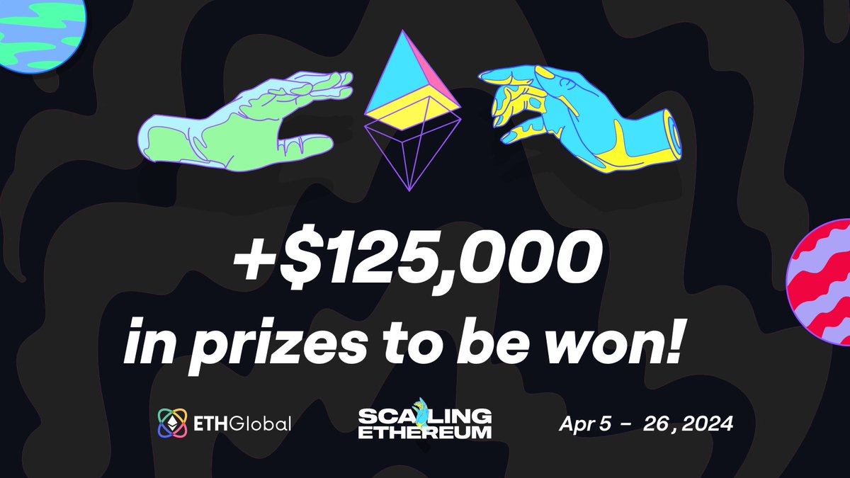 ETHGlobal's tweet image. Help scale Ethereum to the next million users in our next hackathon!

Join hundreds of developers worldwide in shaping the future of our ecosystem to win over $125,000+ in prizes!

👇/🧵 Learn more about some of our amazing partners and their bounties for our upcoming hackathon.
