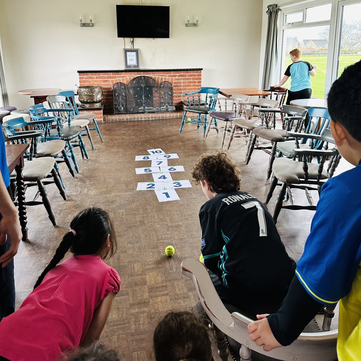 The sun has made way for rain clouds and big puddles at our #Bradford #HAF2024 camp @BaildonRUFC , so outdoor activities have made way for some indoor fun! Hopscotch Boccia,, Blow dart archery, wake up shake up and the pirate ship game! @bradfordmdc @educationgovuk
