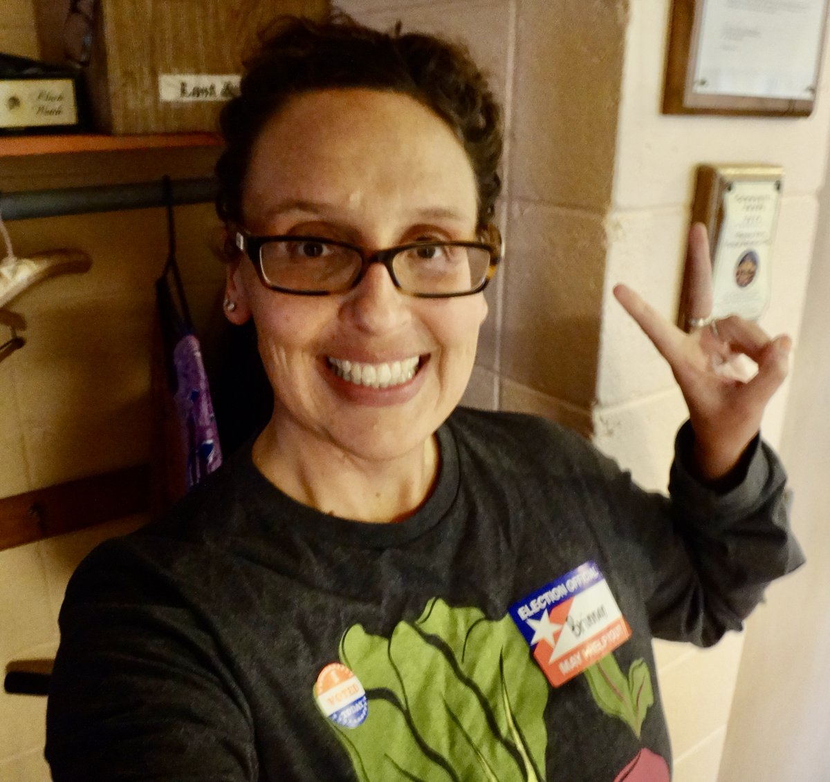 Voted yesterday AND worked at my polling place for 9.75 hours! #democracy #Vote #VotingRights