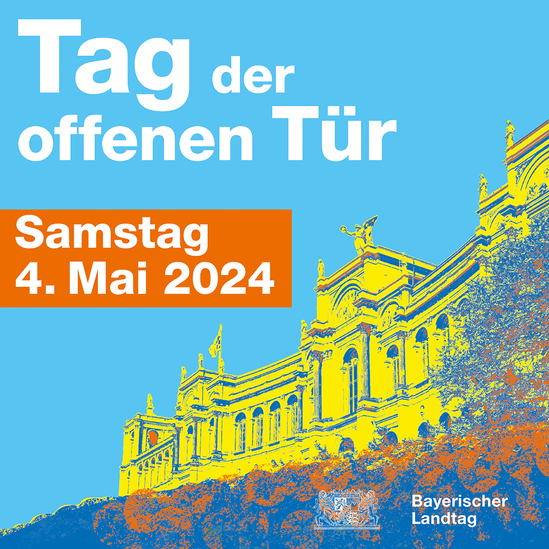 🗓️#SaveTheDate: Am 4. Mai ist Tag der offenen Tür im #LTBY! Präsidentin @IlseAigner: 'Ich lade Sie ein, einen Blick hinter die Kulissen zu werfen, denn die hohen Mauern täuschen: Der Landtag ist ein offenes Haus!' ⏲️Öffnungszeiten: 10 bis 18 Uhr. 🔗Mehr: bayern.landtag.de/tag-der-offene…