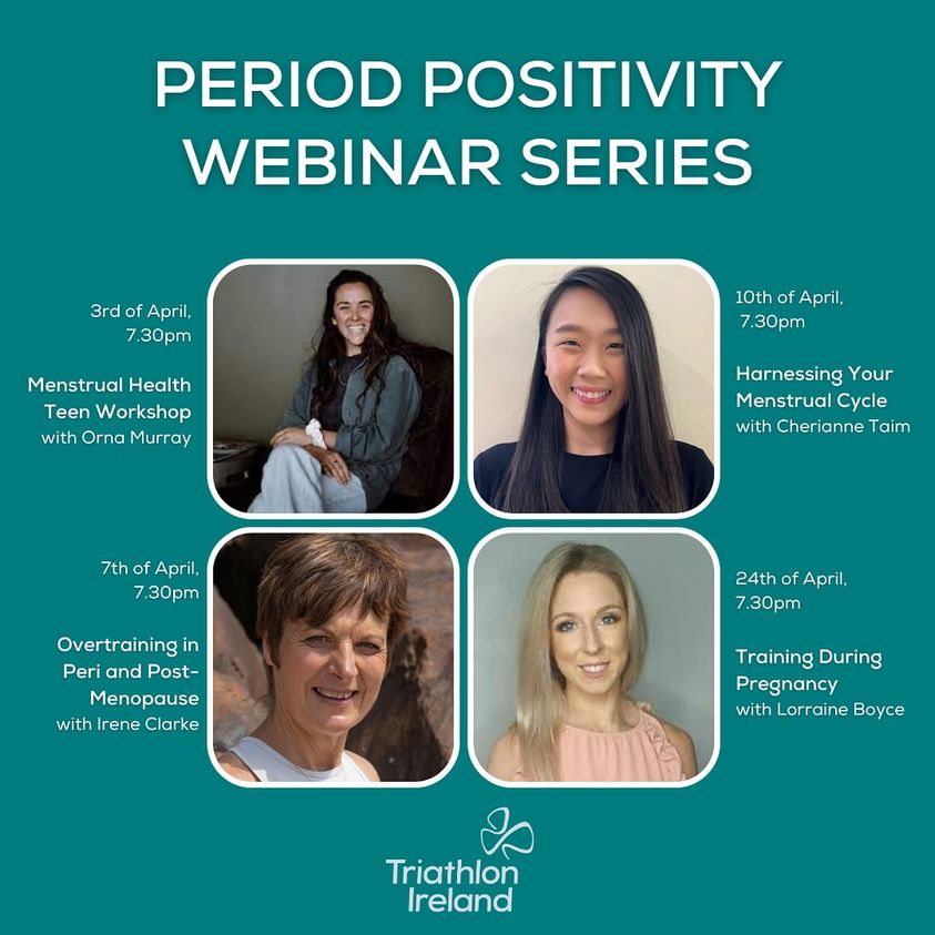 Triathlon Ireland is promoting period positivity for the month of April, hosting a series of webinars focused on the stages of the menstrual cycle journey. 🙌 This evening’s webinar is for Teenage Girls.👏 Register below: triathlonireland.com/news/period-po… #PeriodPositivity #HerMoves