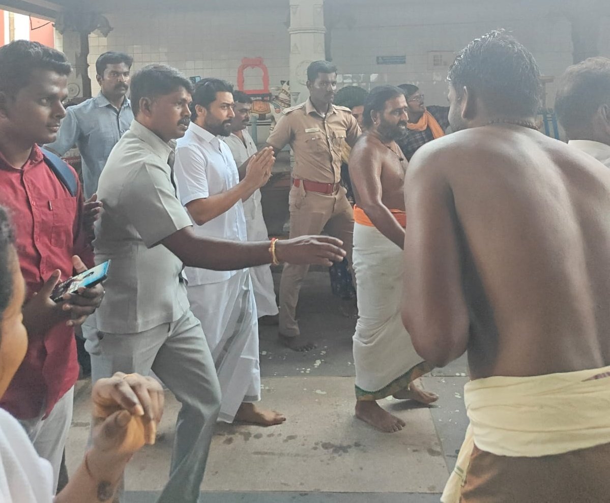 #suriya boss at kodumudi temple.. @Suriya_offl 🔥