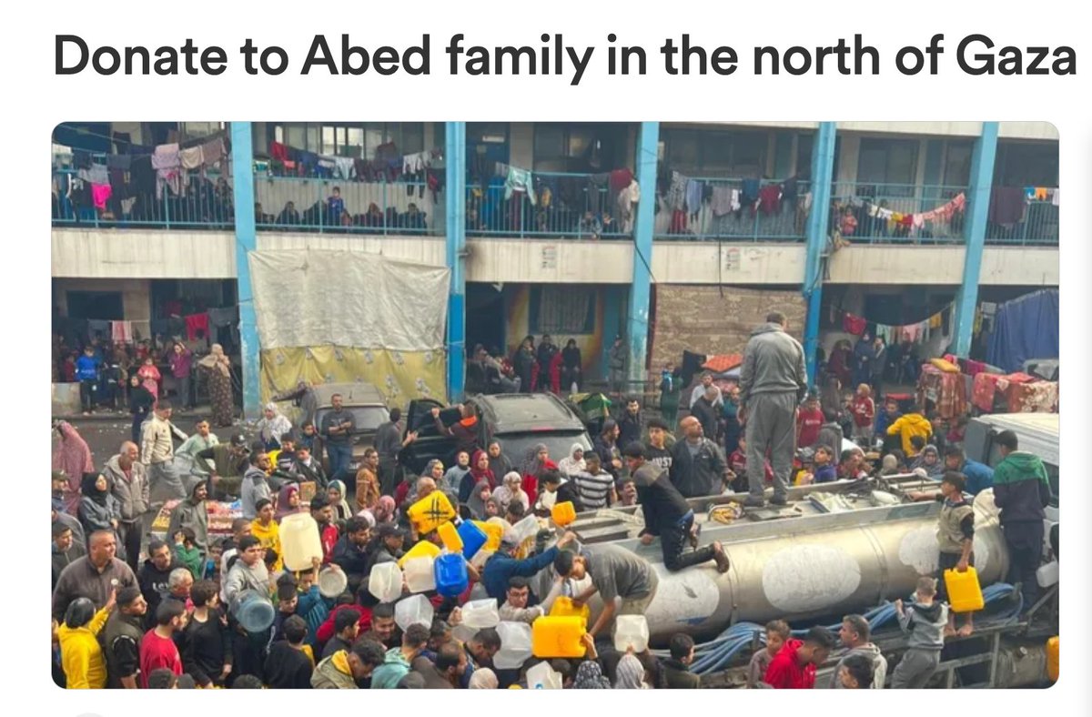 Bayryam (@bayryamali_) on Twitter photo PLEASE SHARE & DONATE! My dearest friend is raising funds for Abed's family who are currently stuck in the north of Gaza under heavy bombardment and famine. Oday’s family consists of 8 siblings, some married with 3-5 children. 
gofundme.com/f/donate-to-ab… PLEASE SHARE & DONATE! My dearest friend is raising funds for Abed's family who are currently stuck in the north of Gaza under heavy bombardment and famine. Oday’s family consists of 8 siblings, some married with 3-5 children. 
gofundme.com/f/donate-to-ab…
