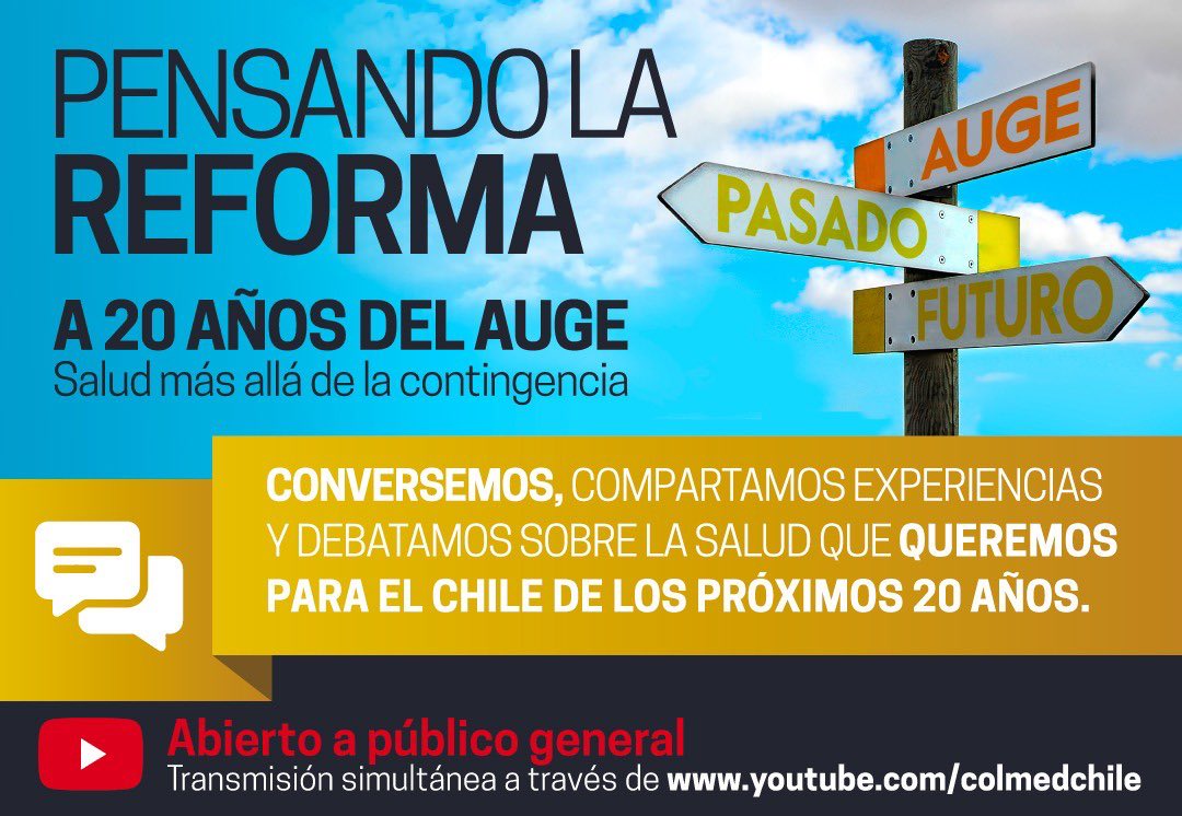 Los invitamos al #Seminario: “Pensando La Reforma: A 20 años del AUGE. Salud más allá de la contingencia”, para conversar sobre ¿qué hemos aprendido estos 20 años? ¿Cómo está nuestra salud y cuál es el sistema sanitario que queremos? 📅16 al 18 abril ⏰9:00 a 13:00 hrs. 📍Sede…