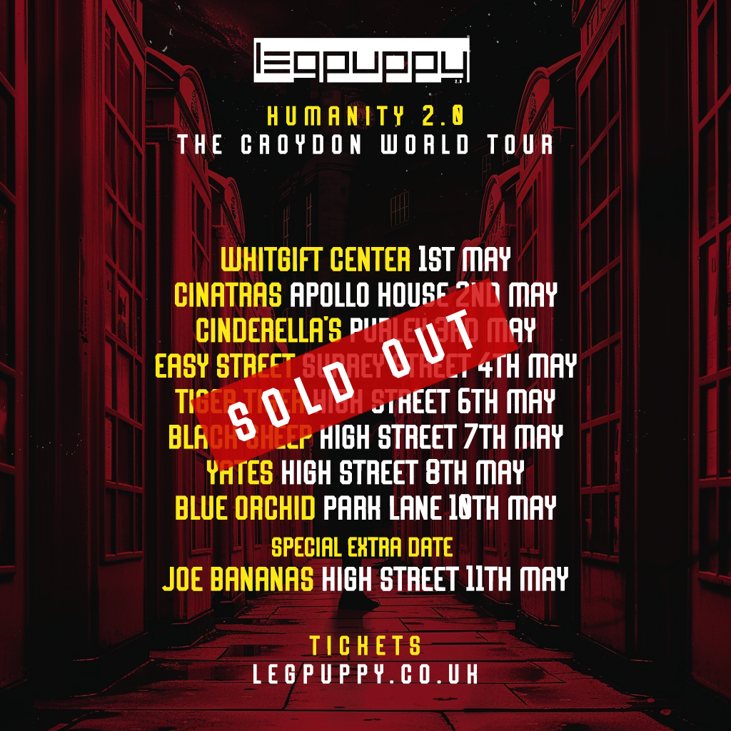 Our world tour of #croydon has sold out. But fear not, we've added an extra date at Joe Bananas on May 11th. Tickets on our website #justannounced