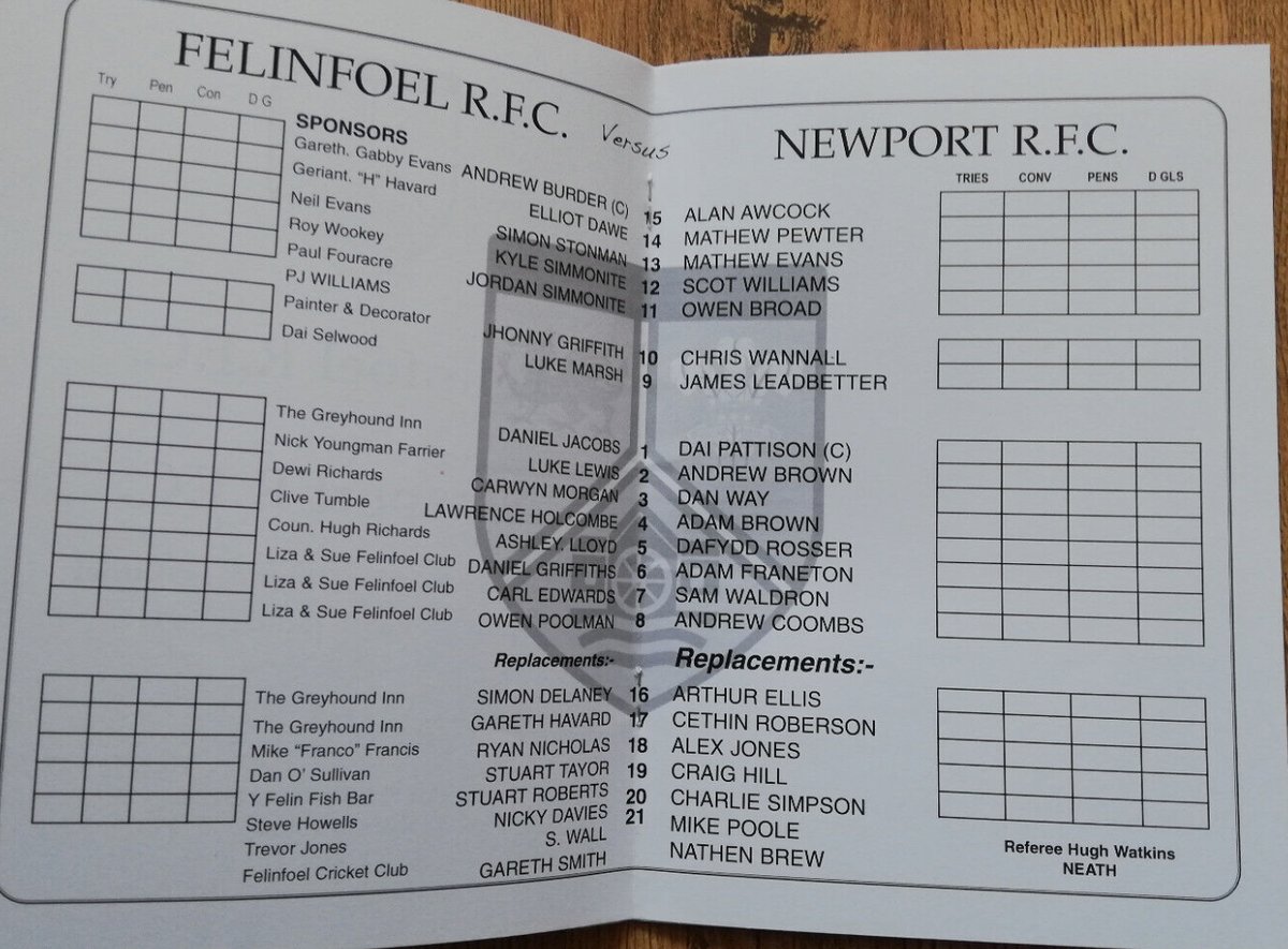 2011 and Swalec Cup action with @FelinfoelRFC host @NewportRFC with a hooker sponsored by a farrier; he was a ‘shoe in’ by all accounts. Thank you and goodnight.