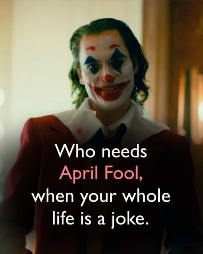 "April fools" after all